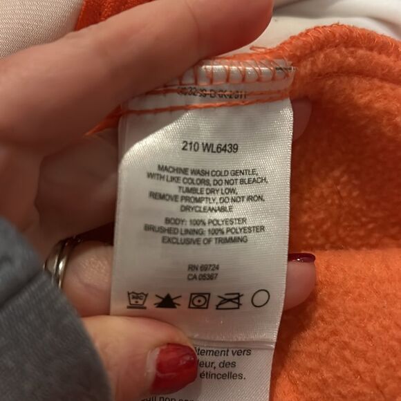 Columbia women’s orange polyester fleece zip up jacket - Picture 4 of 5